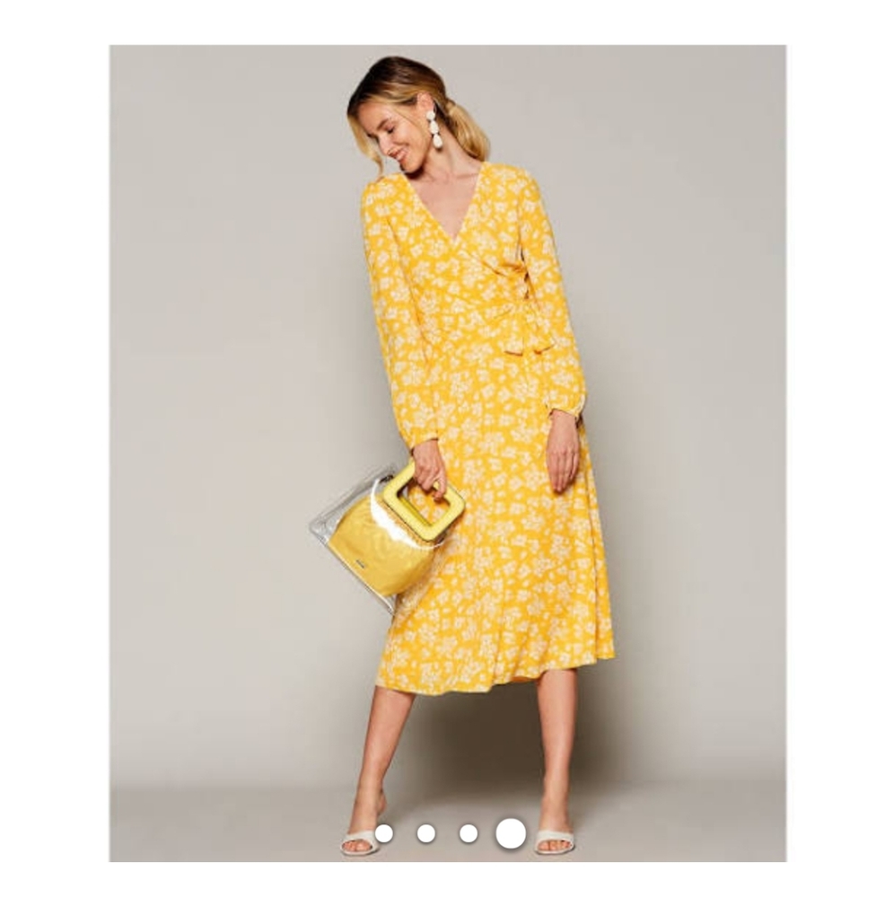 Ralph lauren georgette puff sleeve dress